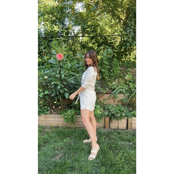 L’Academie Oat Linen-Blend Wrap Dress - Picture 8 of 9